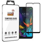 Full Coverage Tempered Glass Screen Protector for LG K50 / Q60 - Black